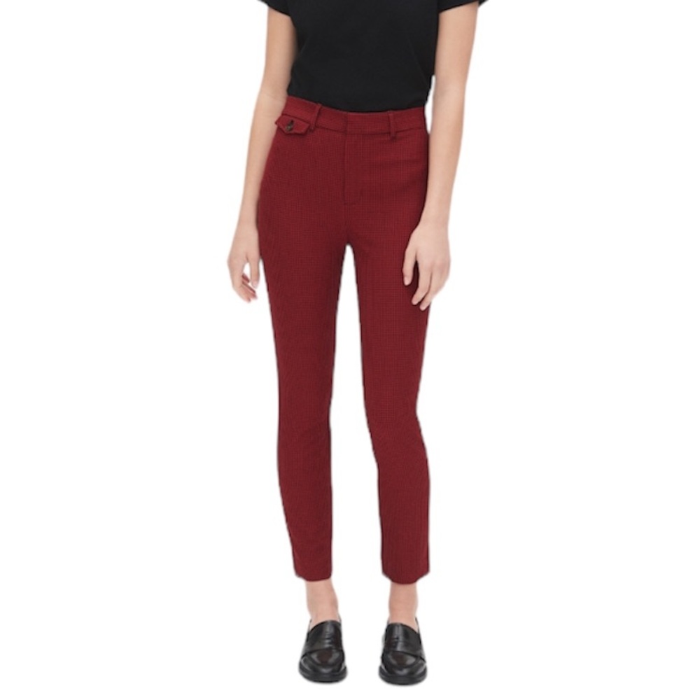 Women's Burgundy Slim Fit Pants